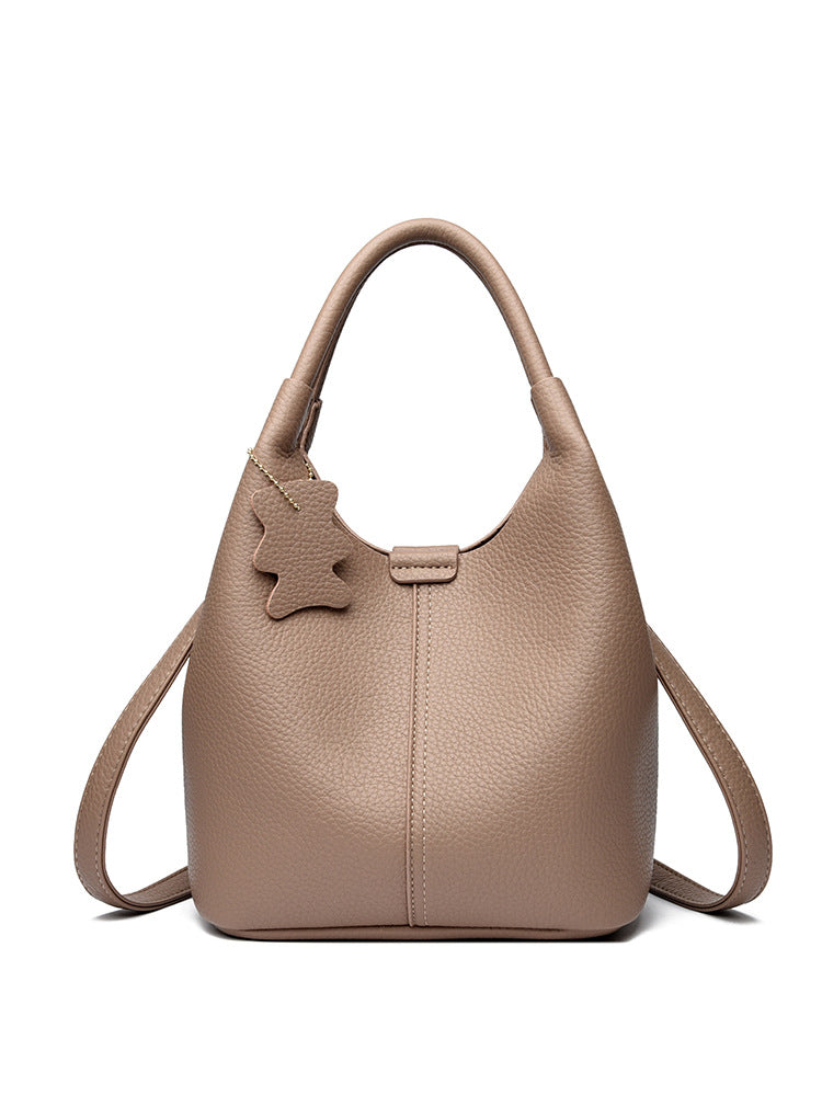 Women's Fashionable Color Blocking Vegetable Basket Generous Lock