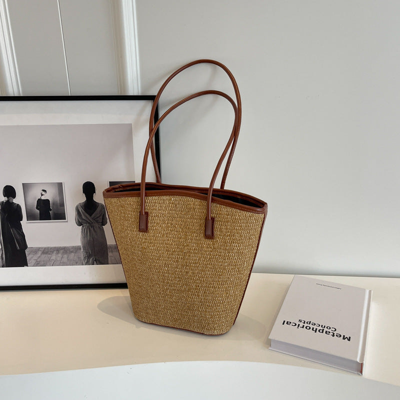 Seaside Vacation Woven Large Capacity Combination Women's Shoulder Bag