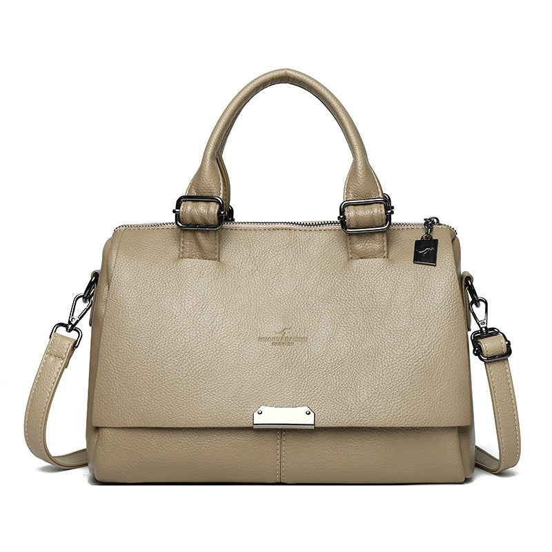 Large Capacity Solid Color Trendy Fashion Women's Handbag