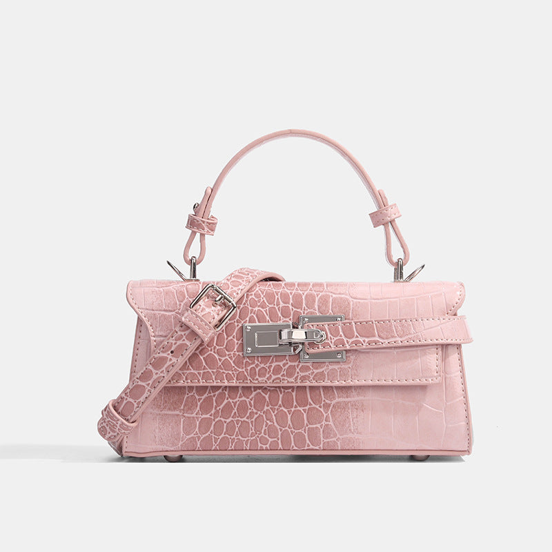 Women's Design Crocodile Pattern Kelly High-grade Small Square Bag