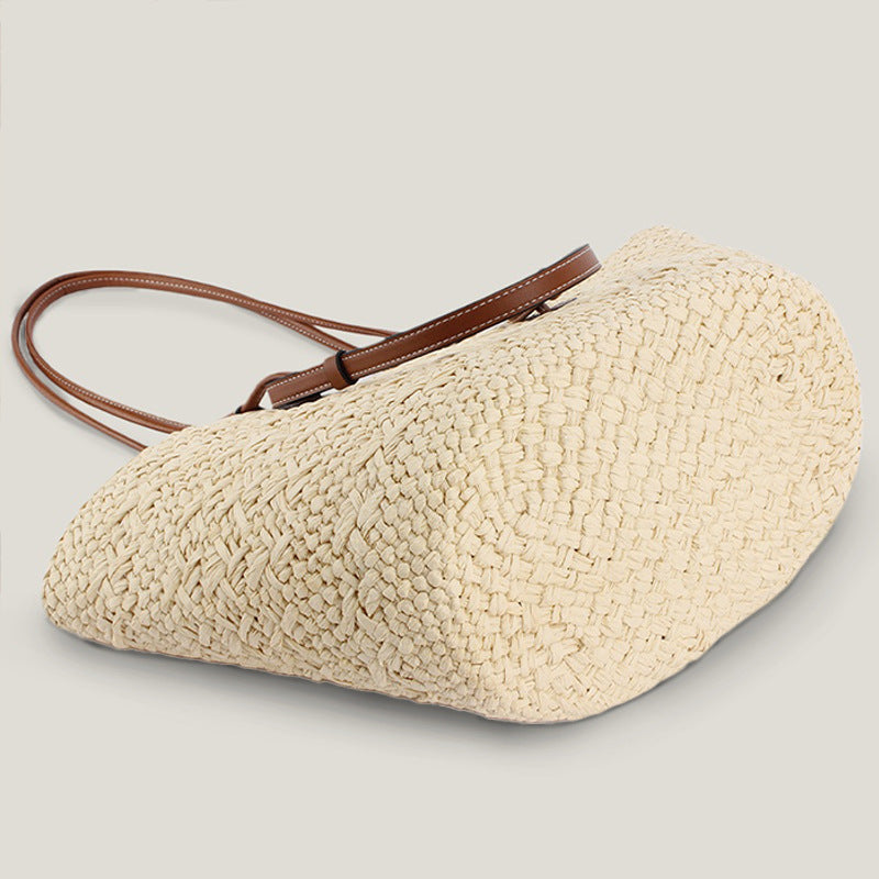 Large Capacity Woven Fashion Paper String Beach Women's Shoulder Bag