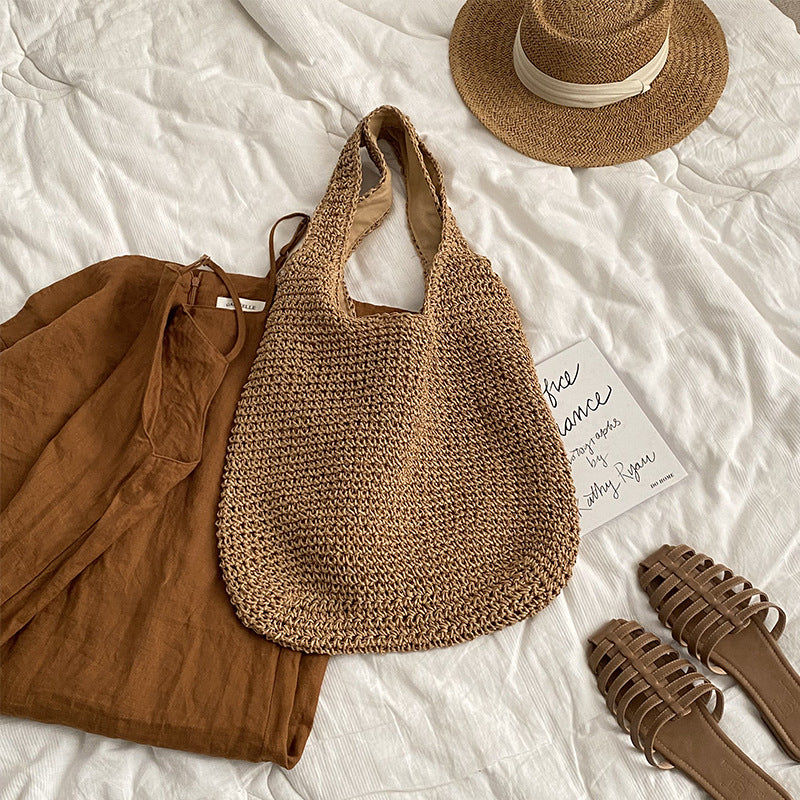 Summer Large Capacity Straw Female Canvas Bags