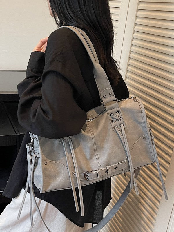 Women's Loose Retro Frosted Large Capacity Commuter Women's Shoulder Bag