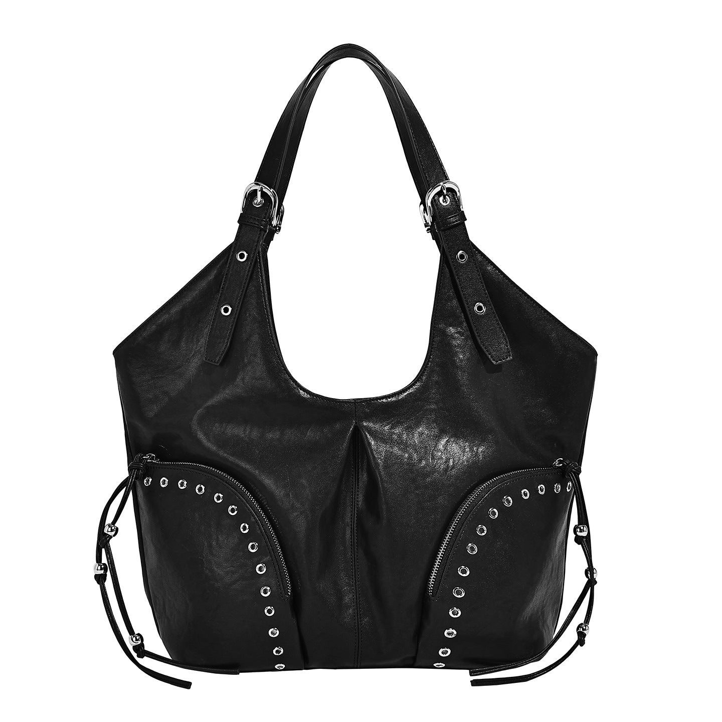 Retro Rivet Motorcycle Female Design Sweet Spicy Style One Bags