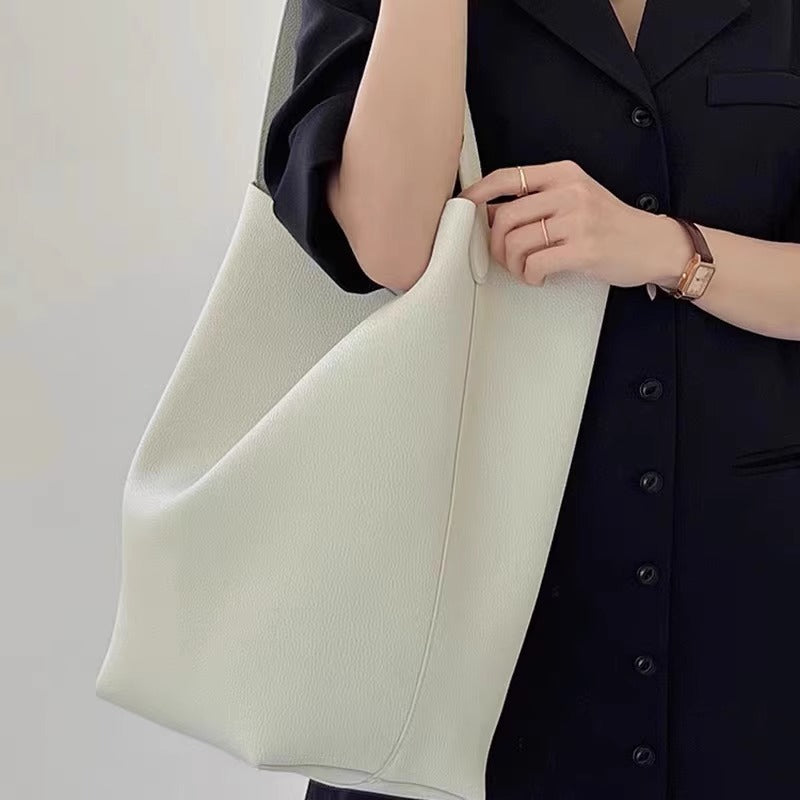 Women's Litchi Pattern Large Capacity Summer Leisure Commute Women's Shoulder Bag