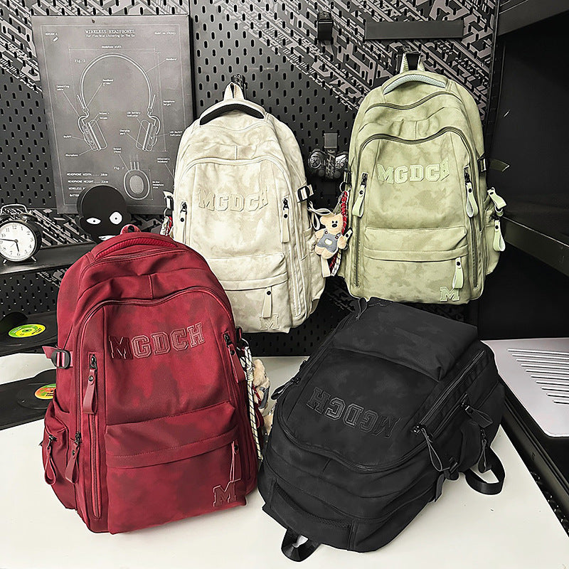 Men's Korean Style Female Junior High Large Capacity Simple College Leisure Backpack