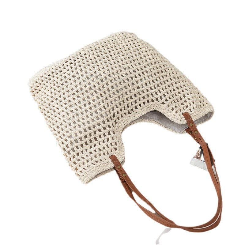 Women's Hollow Cotton Thread Woven Idle Style Bags