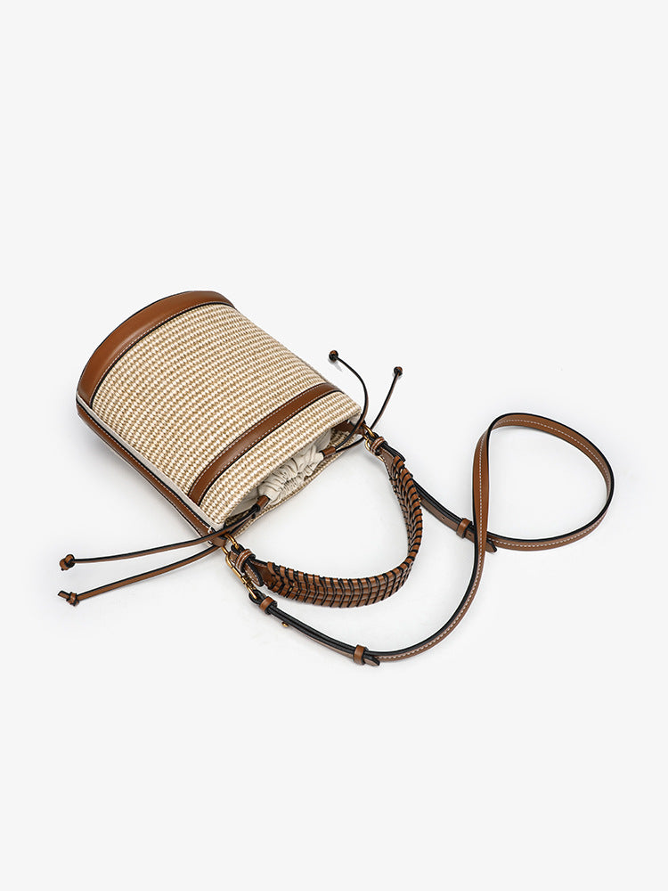 Women's Home Straw Woven Western Style Portable Beach Personalized Bags