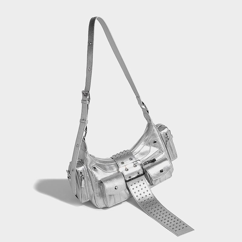 Trendy Underarm Motorcycle Niche Punk Hot Women's Shoulder Bag