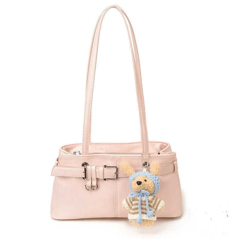 Women's Simple Retro Underarm Advanced Texture Commute Korean Shoulder Bags