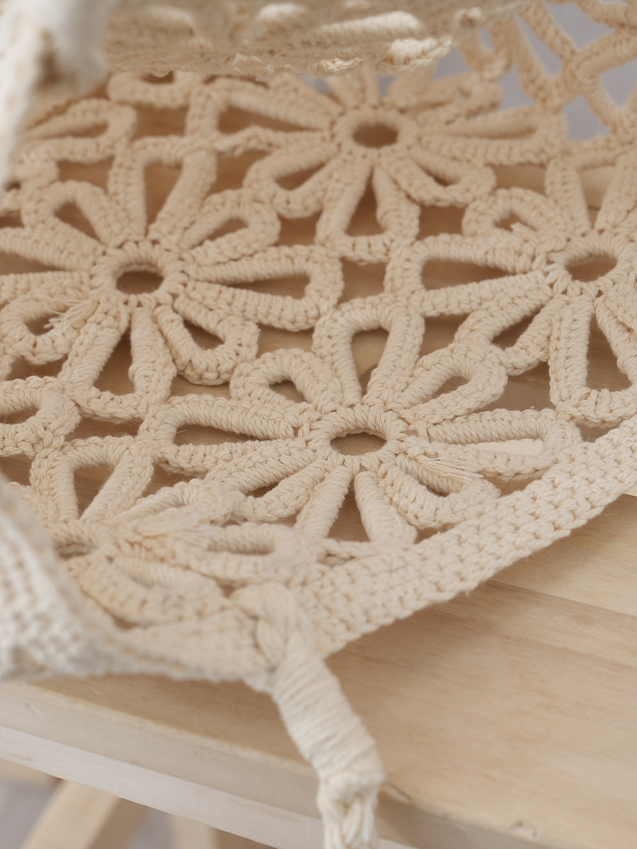 Women's Thread Woven Hollow Flower Handmade One Portable Seaside Women's Shoulder Bag
