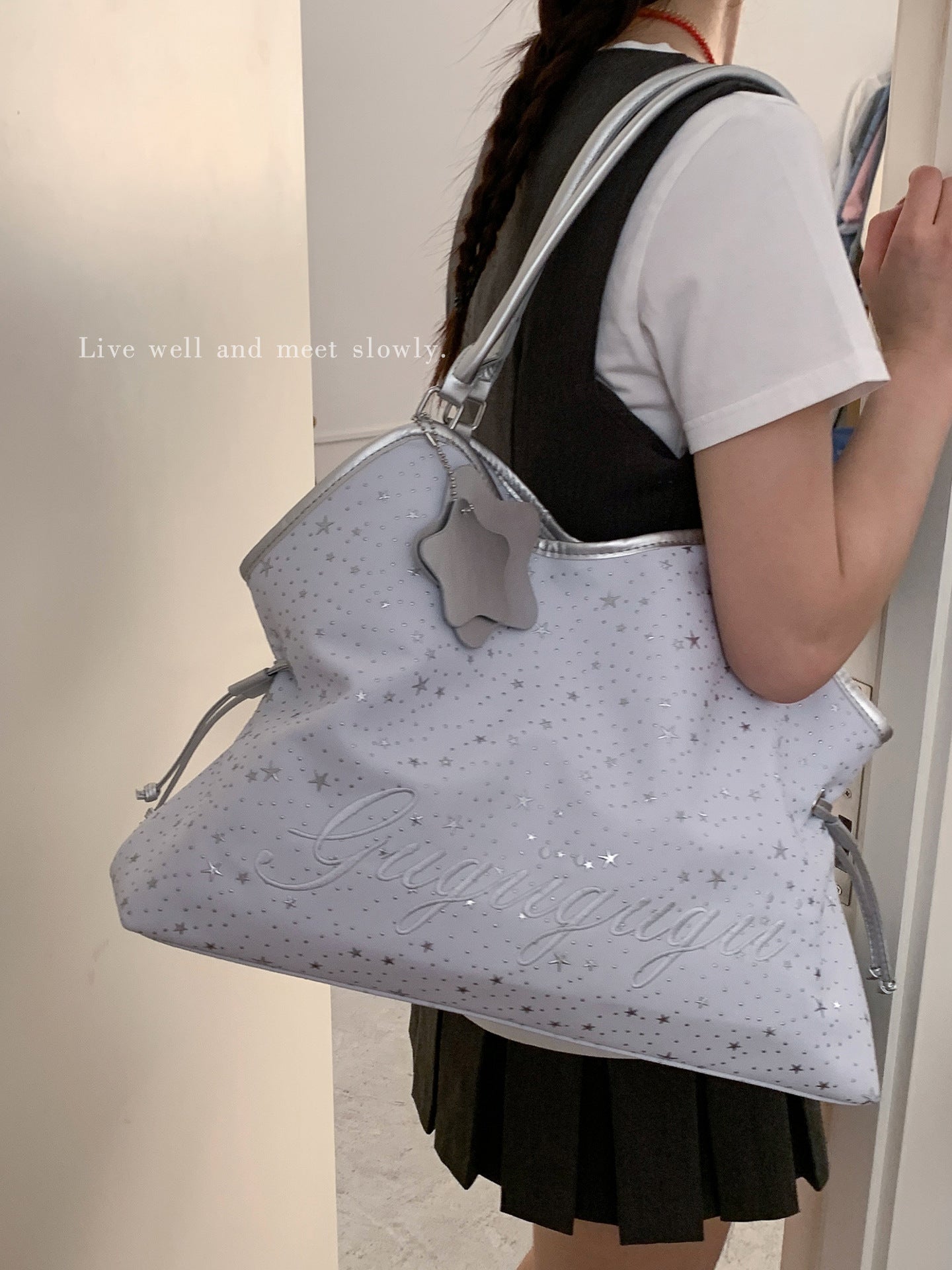 Women's Style Fashion Large Capacity Underarm Simple Letter Tote Bag