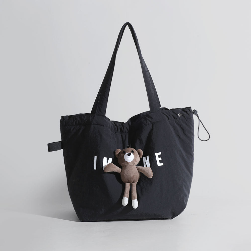 Women's Bear Canvas Daily Female Large Capacity Environmental Protection Cute Tote Bag