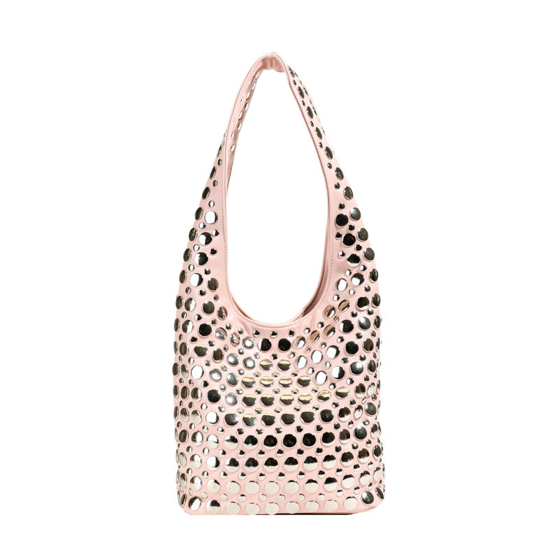 Vintage Punk Style Dot Rivet Underarm Large Bags