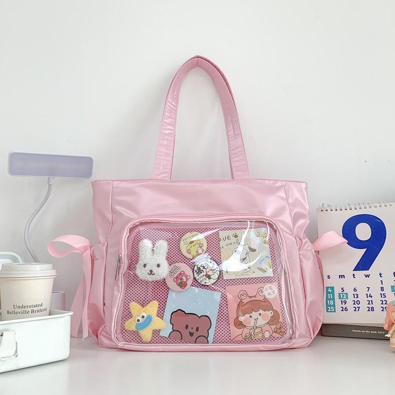 Butterfly Cartoon Double-sided Transparent Carrying Easy Matching Tote Bags