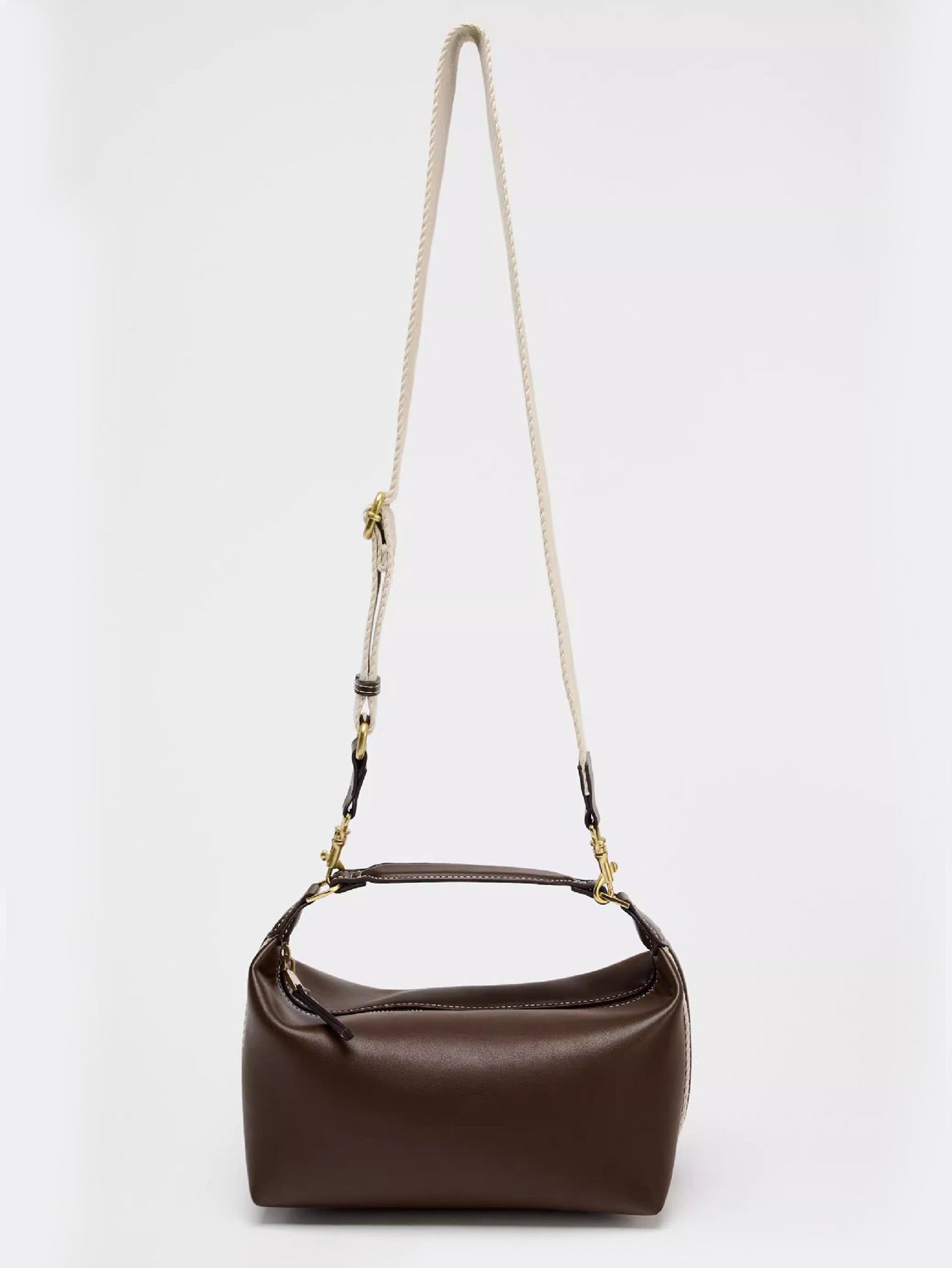 Women's Retro Side Striped Wide Strap Dumpling Bags