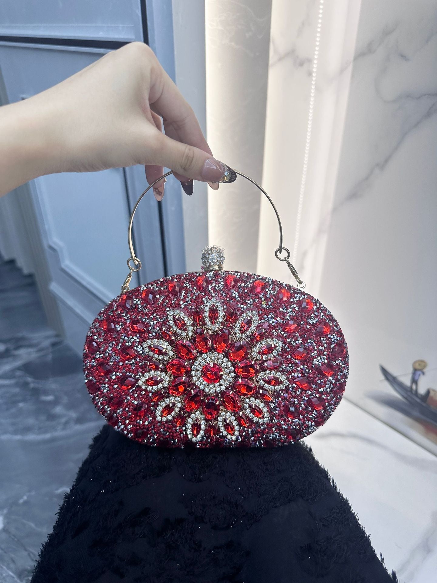 Beautiful Sunflower Banquet Clutch Dress Diamond Dinner Bag