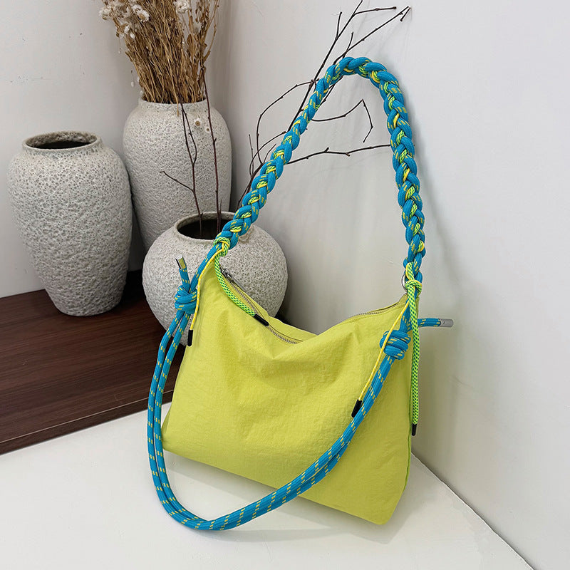 Women's Color Weaving Strap Lightweight Dumpling Summer Versatile Korean Women's Shoulder Bag