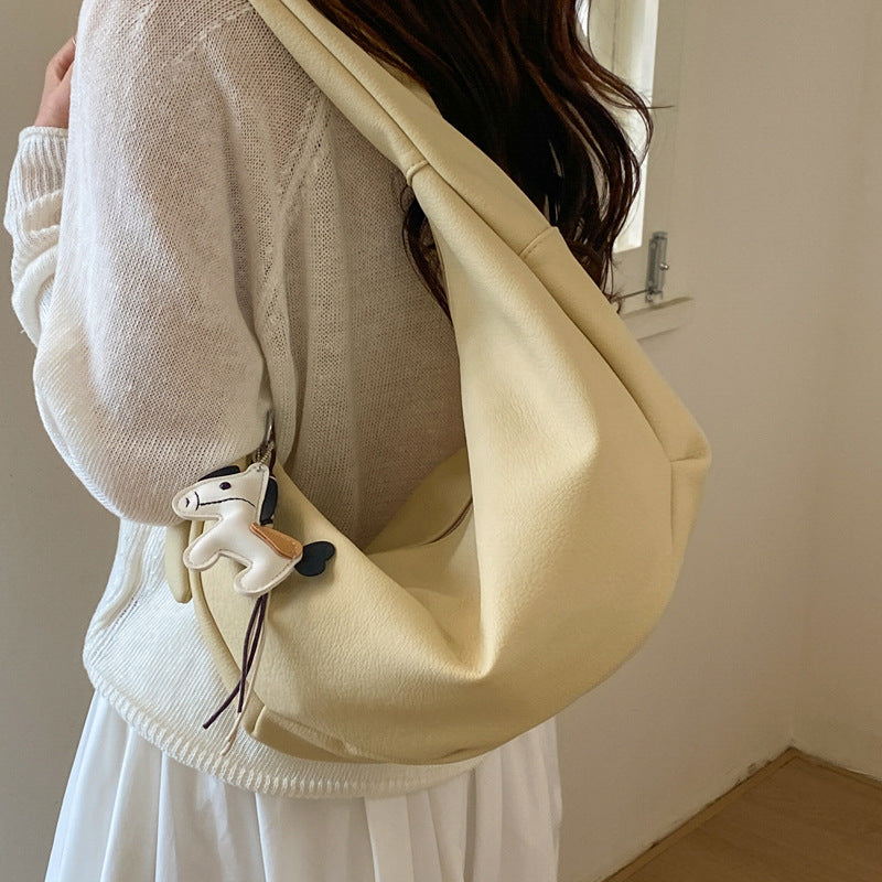 Women's Fashion Popular Solid Color Commuting Dumpling Women's Shoulder Bag