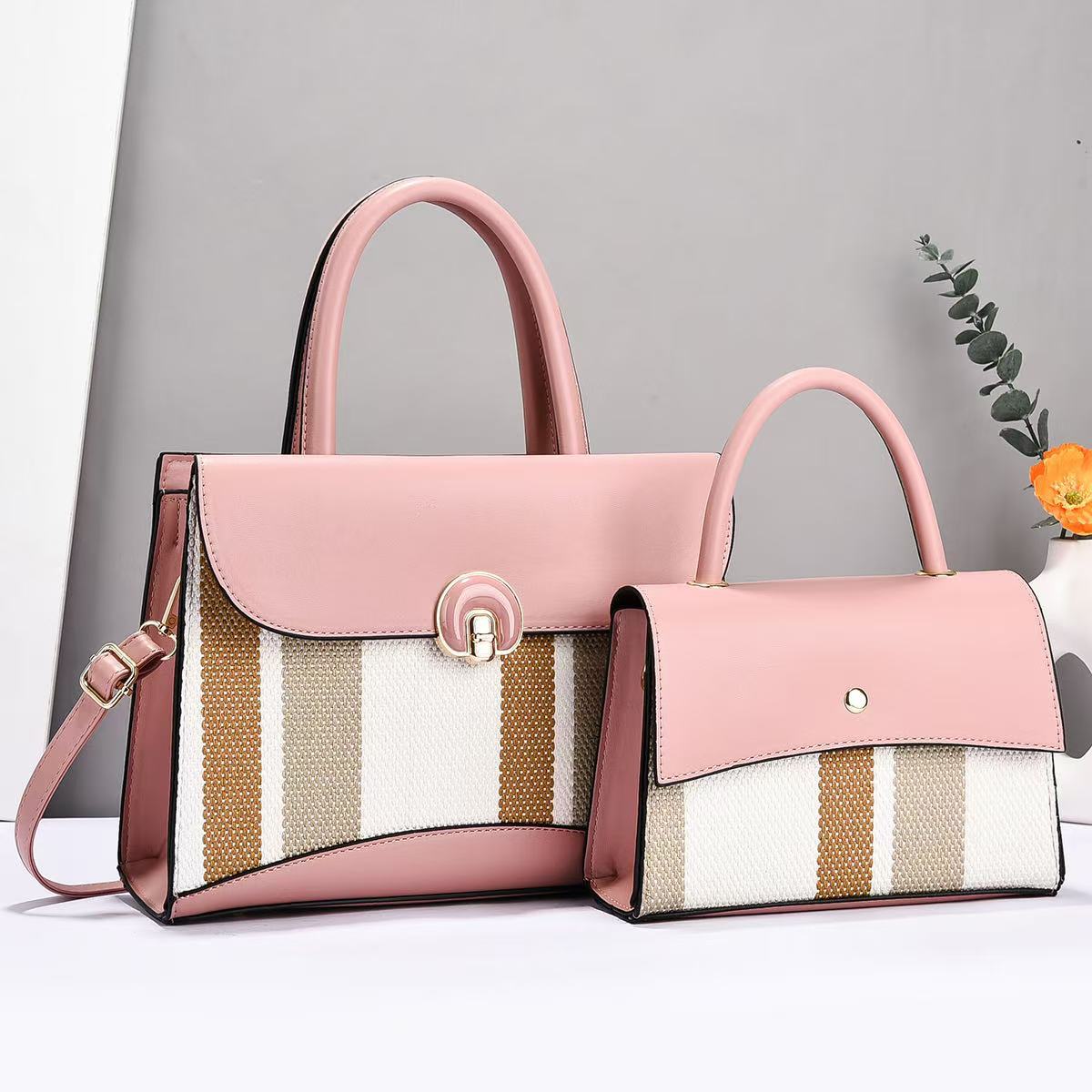 Women's Fashion Color Contrast Personalized Design Simple Large Capacity Portable Women's Handbag