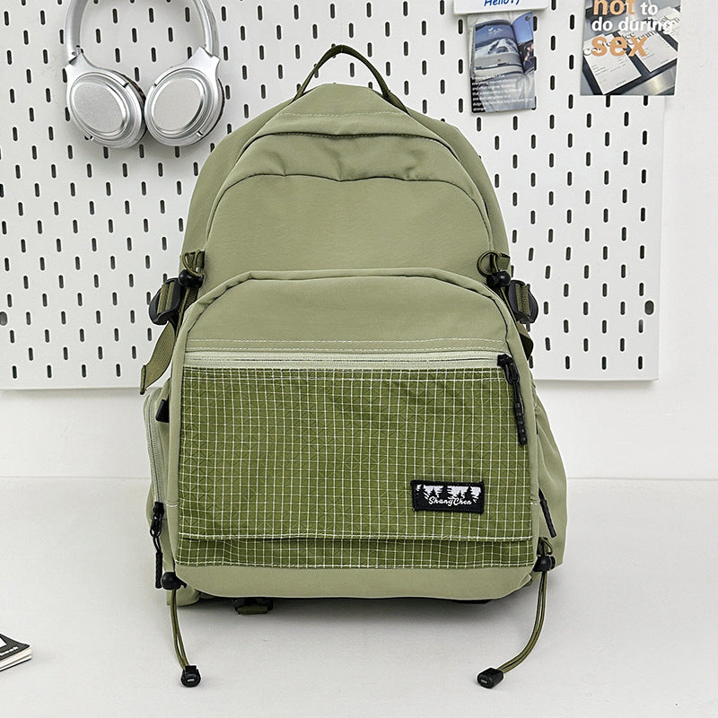 Women's & Men's Good-looking Contrast Color Versatile Preppy Style Leisure Backpack