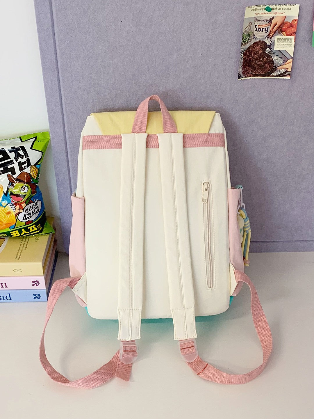 Mori Style Good-looking Fresh Sweet Contrast Color Dopamine Junior Leisure Backpack