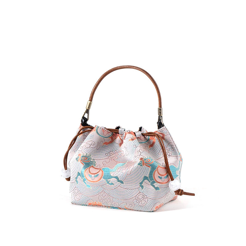 Women's Mulberry Silk National Fragrant Cloud Yarn Handbags