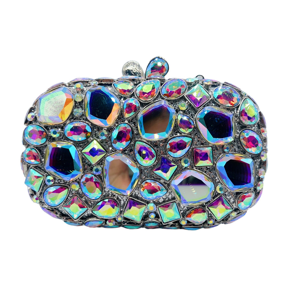 Women's Glass Diamond Drill Banquet Clutch Dinner Bag