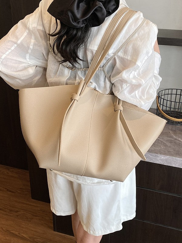 Soft Cowhide Portable Wings Style Large Women's Shoulder Bag