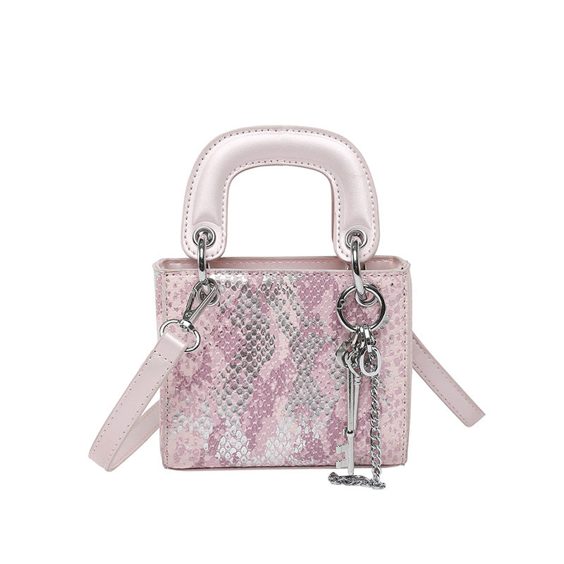 Women's Snakeskin Pattern Light Luxury Diana Mini Bags