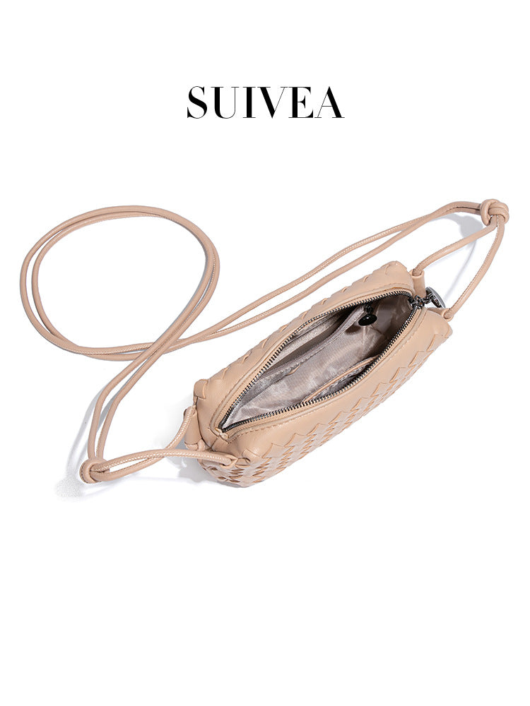 Women's Simple Weaving Fashion Fashionable Texture Small Square Bags