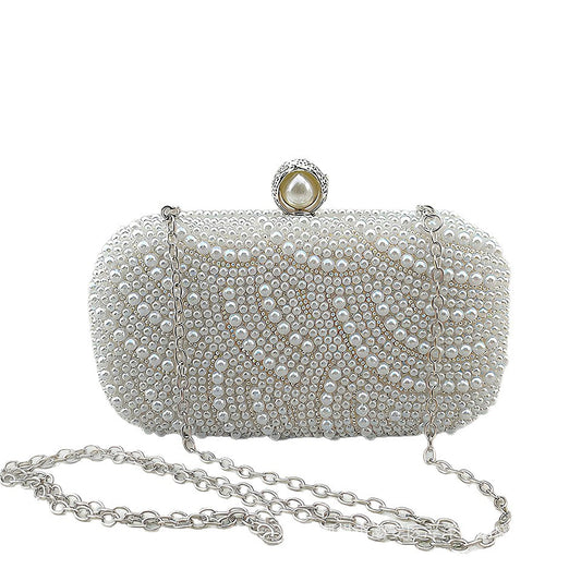 Pearl Banquet Chain Trendy Dress Clutch Dinner Bag