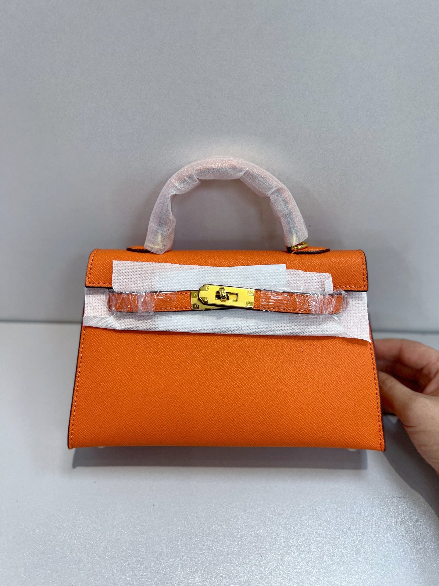 Women's Kelly Genuine Leather Palm Print High-grade Women's Handbag