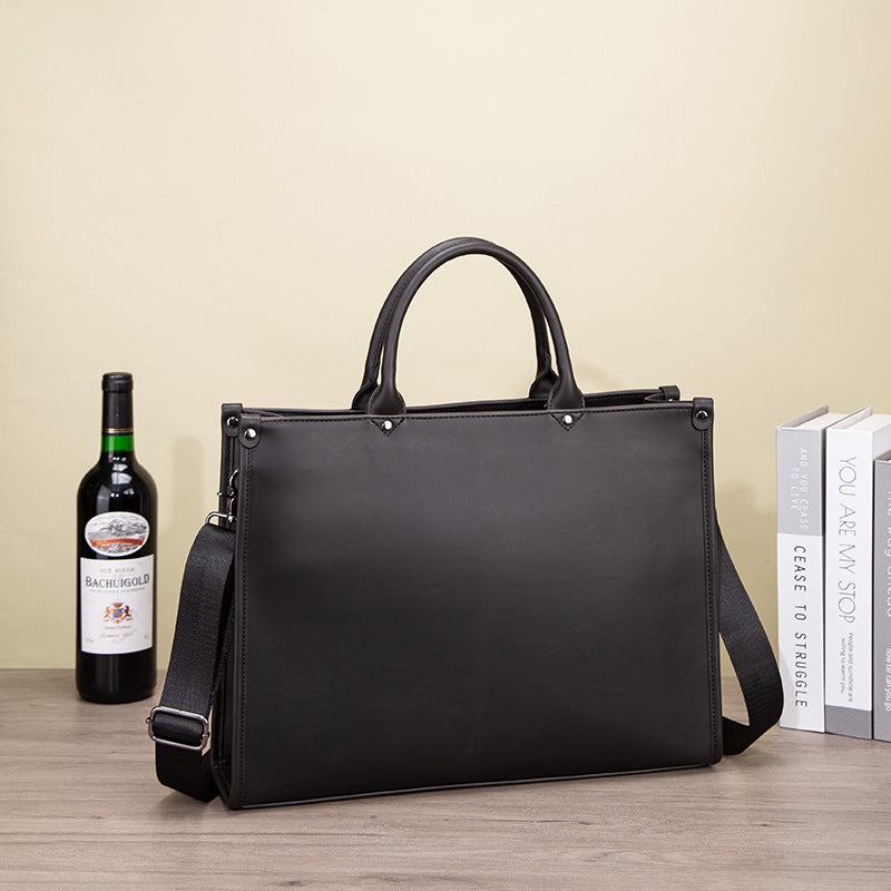 Men's Crazy Horse Leather Business Commute Fashion Bags