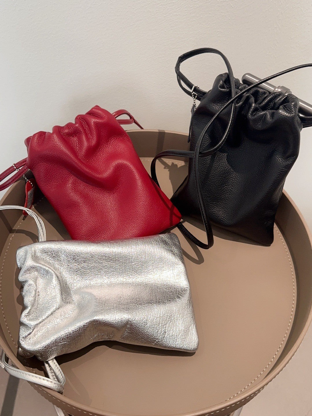 Women's Pleated Drawstring Mobile Cloud Mini Lightweight Women's Shoulder Bag