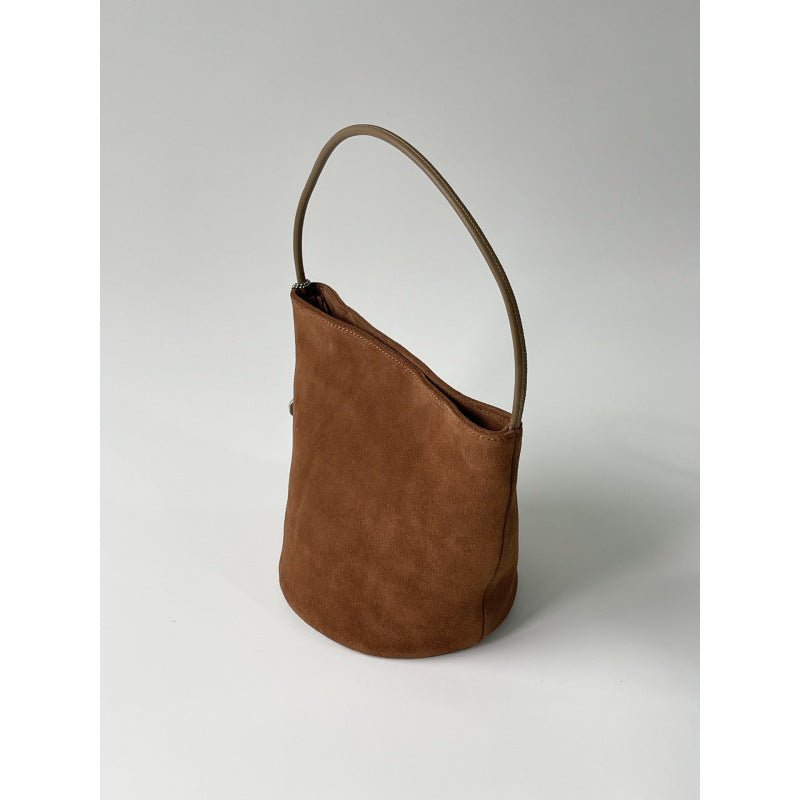Women's Niche Soft Leather Summer Commute Large Capacity Cylinder Women's Handbag