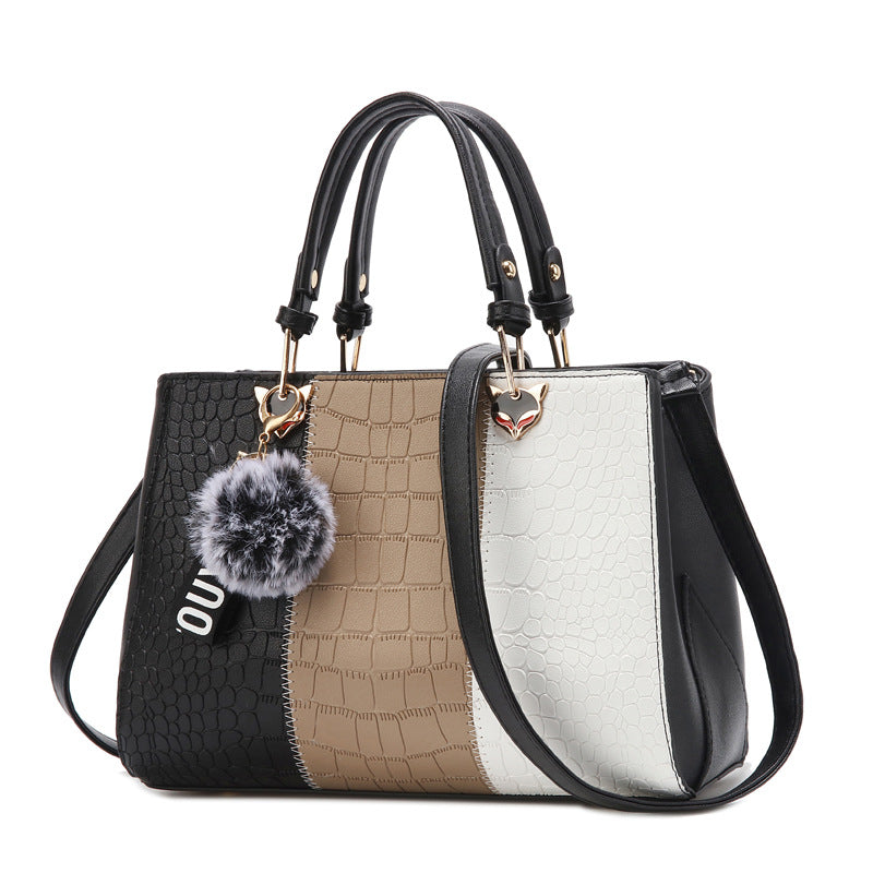 Women's Color Contrast Patchwork Elegant Korean Fashion Women's Handbag