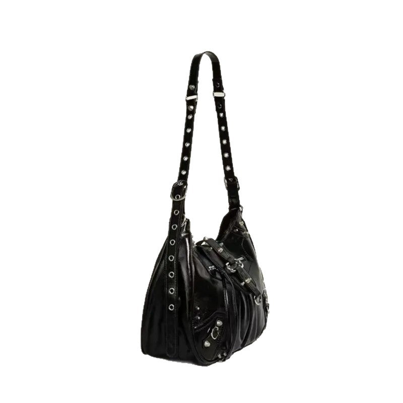Unisex Punk Motorcycle Hot Large Capacity Totes Rivet Women's Messenger Bag