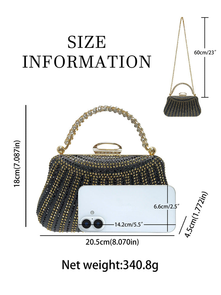 Women's Fashion Banquet Cheongsam Formal Dress Diamond Dinner Bag