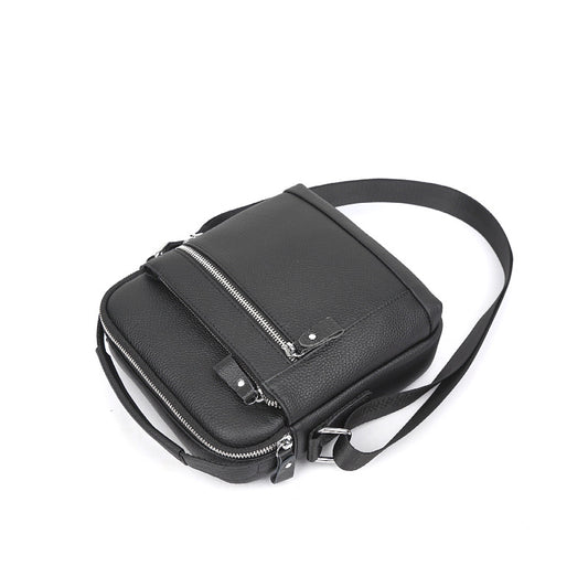 Men's Leather Fashion First Layer Cowhide Vertical Men's Messenger Bags