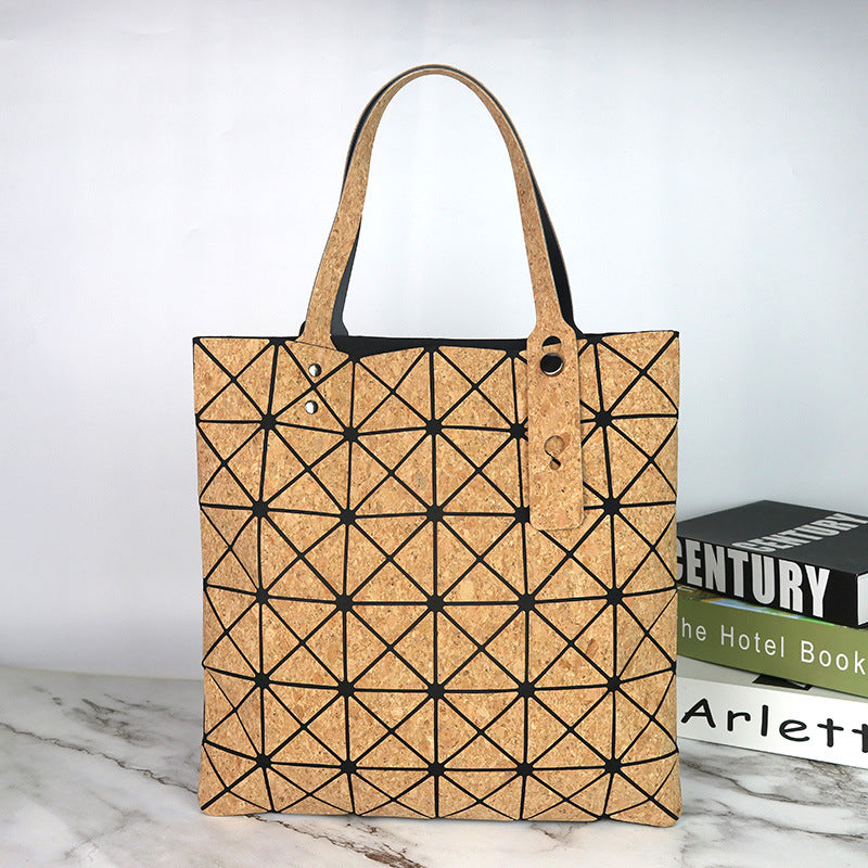 Women's Geometric High Sense Underarm Fashion Pleated Folding Tote Bag
