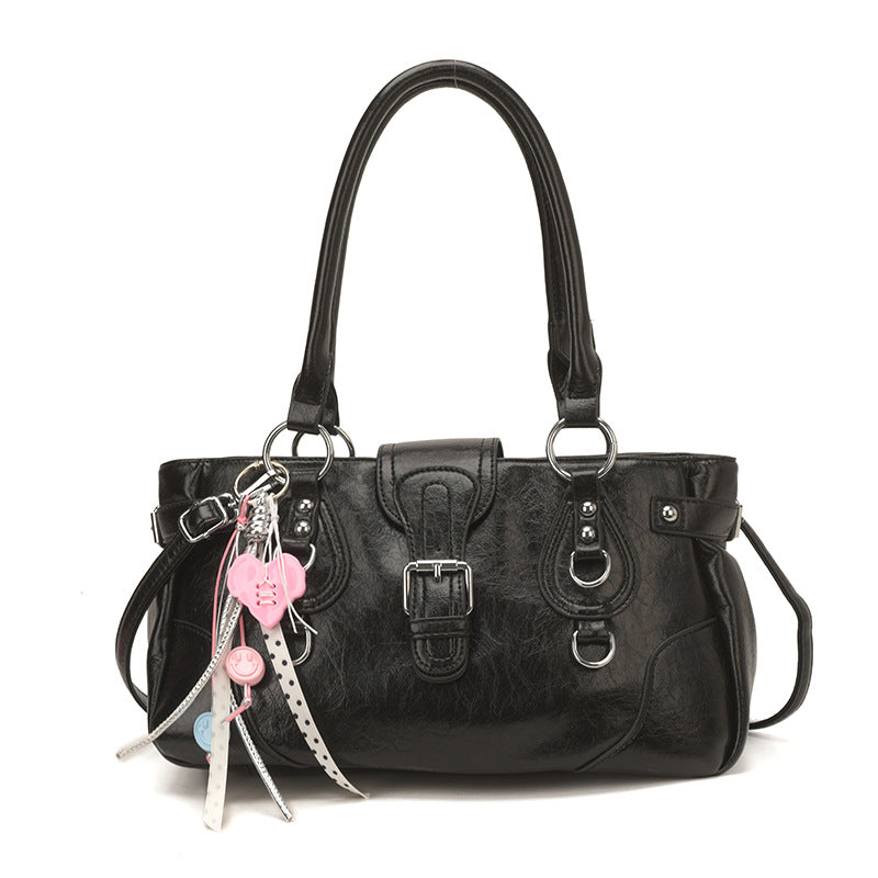 Women's Korean Style High-grade Motorcycle Large Capacity Versatile Western Women's Shoulder Bag