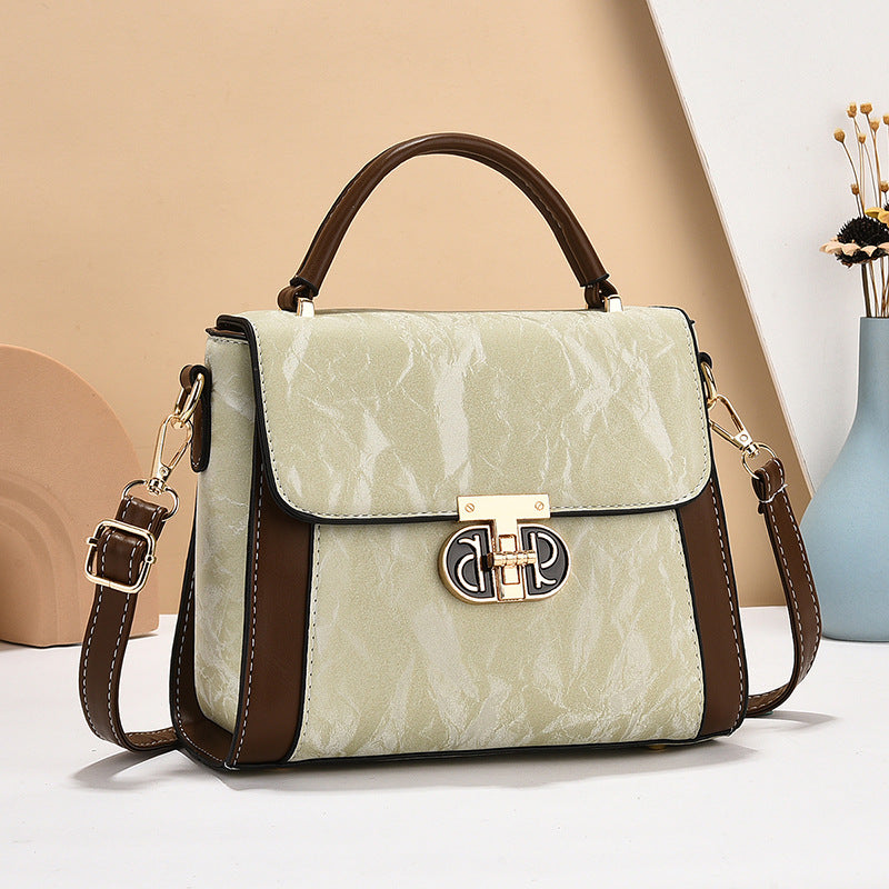 Women's Chinese Style Contrast Color Fashion Portable Small Square Bags