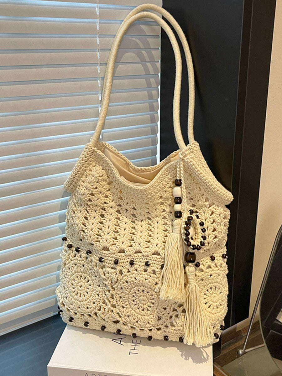 Women's Mori Style Artistic Crafts Cotton Thread Women's Messenger Bag
