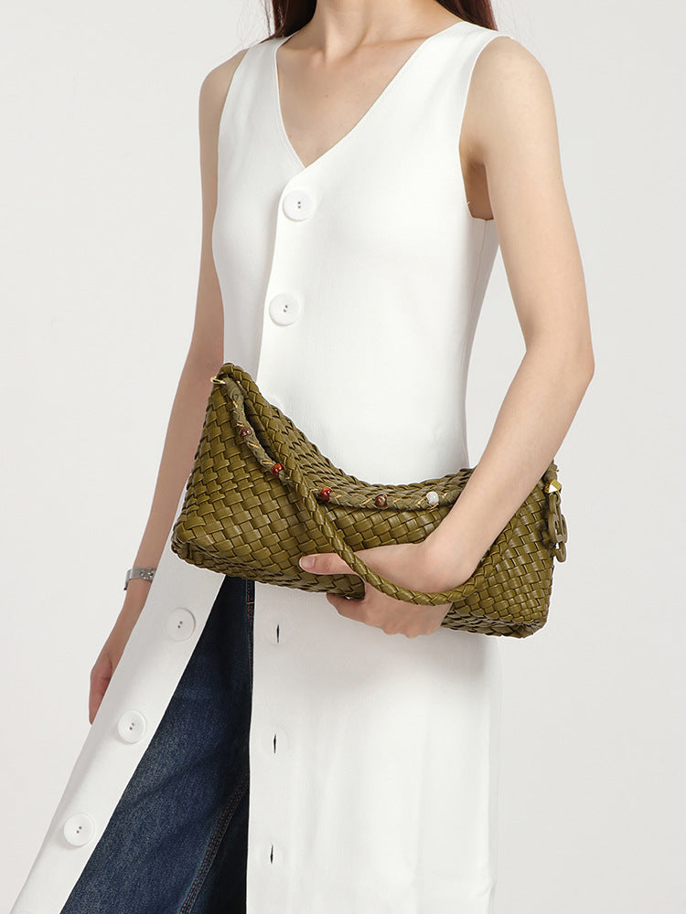 Women's Hand-woven Dumpling Simple Fashion High Sense Women's Shoulder Bag