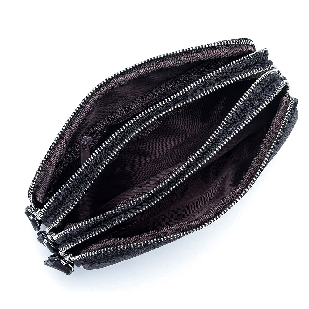 Women's Genuine Leather First Layer Cowhide Zip Wrist Fashion Women's Clutch