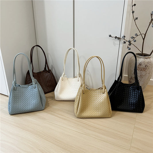 Women's Cabinet Korean Style Minority Fashion Parachute Portable Vegetable Basket Woven Leisure Backpack