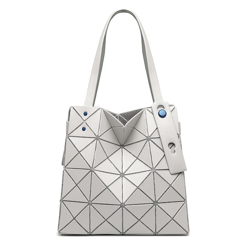 Women's Diamond Geometric Splicing Female Color Nail Folding Portable Women's Shoulder Bag