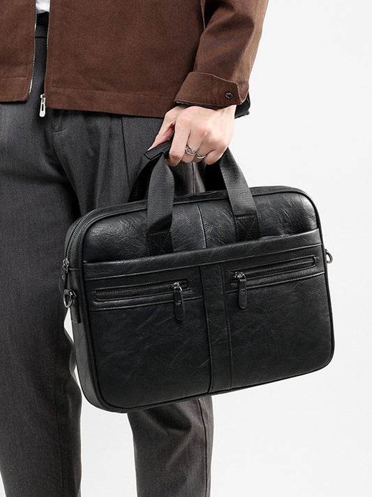Men's Crazy Horse Pattern Advanced Sense Business Men's Briefcase