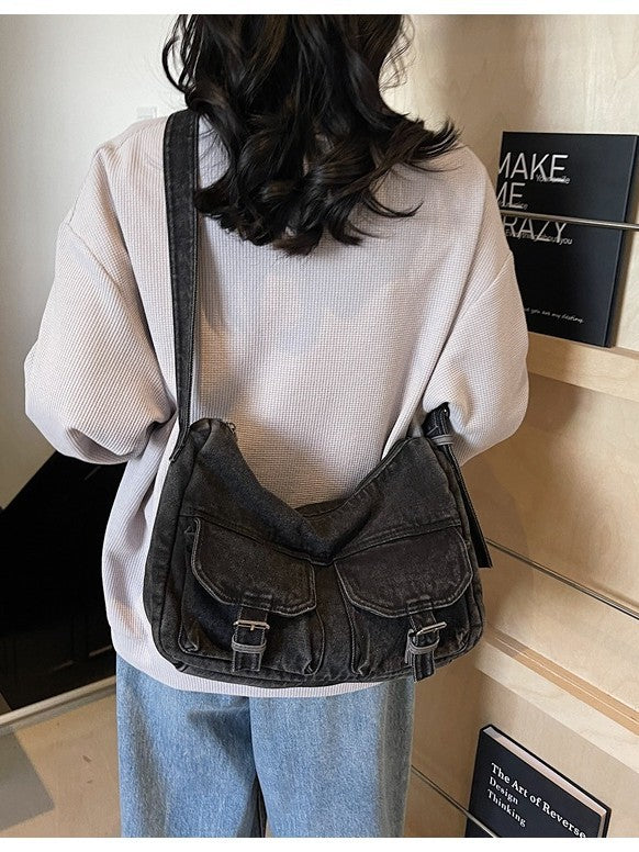 Cool Classy Slouchy Women's Denim Fashion Tote Bag